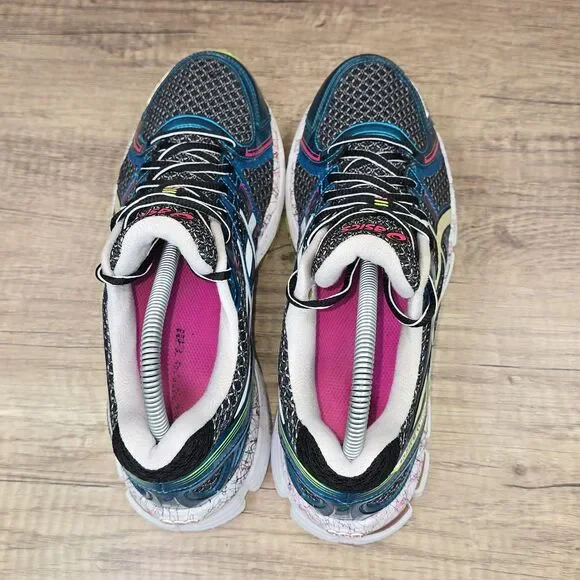 Asics Gel Kayano 19 Women's Size 9.5 Blue Black White Running Shoes (T392N) - Picture 5 of 9